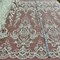 1 Yard Floral Embroidered Lace Fabric on Sheer Polyester Mesh, White, Ivory, and Blush